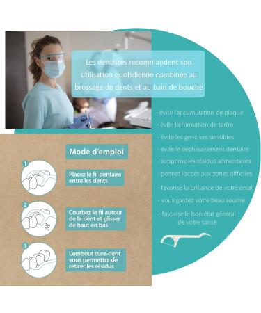 Cassiana Dental Holder with Toothpick - Biodegradable Travel Pack 100 Individual Bags for Easy Interdental Cleaning - Buy Online on GoSupps.com