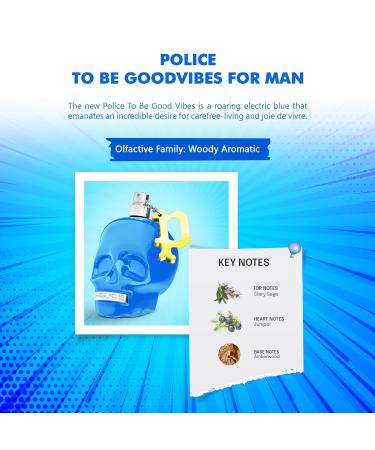 Police To Be Good Vibes for Men - 4.2 oz EDT Spray - Buy Online on GoSupps.com