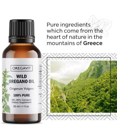 Wild Greek Oregano Oil - 100% Pure, Food Grade Quality, Certified - 1 FL.OZ (30ML) - Buy Online on GoSupps.com