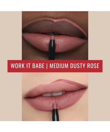 Runway Rogue Matte Dusty-Rose Lip Liner with Sharpener - Work It Babe - Buy Online on GoSupps.com