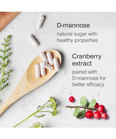 D-Mannose with Cranberry Capsules - 1000mg D Mannose & Cranberry Extract per Serving - 120 Tablets - UK Made & Vegan - High Strength Natural Dmannose Supplement for Women and Men - Buy Online on GoSupps.com