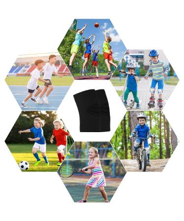 2 Pairs Kids Knee Compression Sleeves - Child Knee Support for Basketball, Volleyball, Gymnastics - Black and Blue (Small) - Buy Online on GoSupps.com