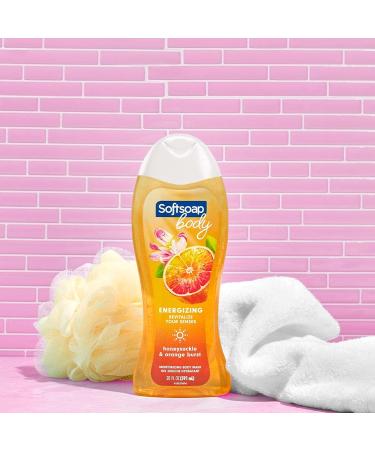 Softsoap Honeysuckle & Orange Burst Body Wash 20oz 4 Pack - Sweet Honeysuckle & Orange Scent - 80oz Total - Buy Online on GoSupps.com