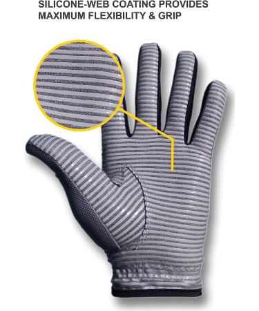 CaddyDaddy Claw Pro Men's Golf Glove - Breathable & Long Lasting - Grey, Size Large, Left Hand - Buy Online on GoSupps.com