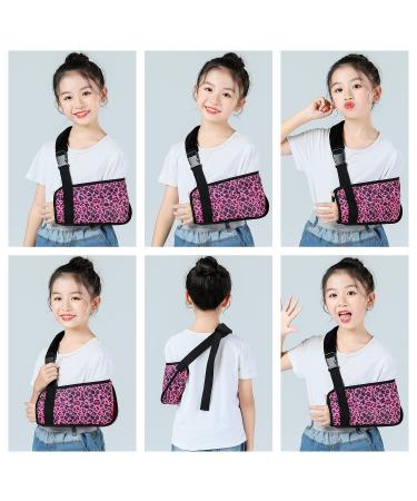 Red Leopard Print Kids Arm Sling | Shoulder, Elbow, Wrist Support for Children | Pediatric Toddler Shoulder Brace and Immobilizer for Broken Arms - Buy Online on GoSupps.com