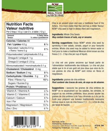 Now Foods Whole White Chia Seed 500g White Chia seeds 500 g (Pack of 1) - Buy Online on GoSupps.com