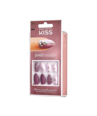 KISS Jewel Fantasy Nails Medium Length High Fashion Glamour Nails (KJF04) - Buy Online on GoSupps.com