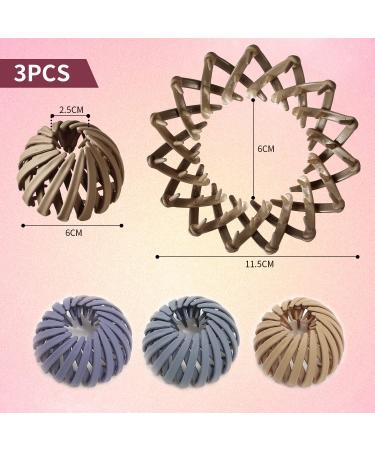Shop Luvadeyo Vintage Bird Nest Hair Clips - 3 Piece Big Gripper Set in Monochrome Purple Blue Gray & Khaki | Stylish Hair Accessories for Women & Girls - Buy Online on GoSupps.com