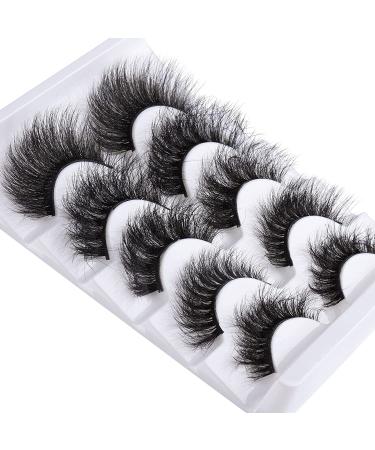 5 Pairs 8D Mink Eyelashes Pack - Natural & Dramatic Styles for Fluffy & Thick Wispy Look - Buy Online on GoSupps.com