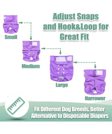 wegreeco Washable Female Dog Diapers (Pack of 3) - Medium Size (12-15 Waist) - Bright Colors - Buy Online on GoSupps.com