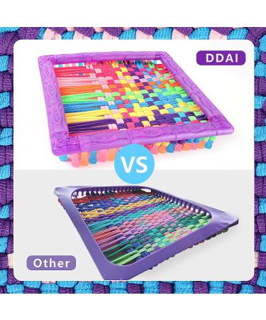 DAI Weaving Loom Kit for Kids and Adults - Potholder Loops Toys - Beginners Knitting Set with Metal Crochet Hooks - Ages 6-12 - Buy Online on GoSupps.com