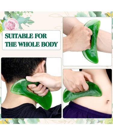 Resin Gua Sha Massage Tool for Lymphatic Drainage and Body Shaping - Green - Buy Online on GoSupps.com