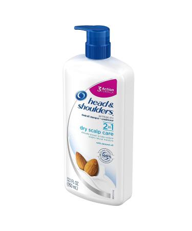 Head and Shoulders Dry Scalp Care with Almond Oil 2-in-1 Anti-Dandruff Shampoo + Conditioner 32.1 fl oz - Paraben Free - Buy Online on GoSupps.com