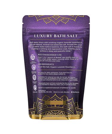 Bokek Organic Lavender Bath Salt | Dead Sea Salt Scented with Certified Organic Essential Oil | 8 oz Resealable Pouch | Soothing Lavender Scent | Single Pack - Buy Online on GoSupps.com