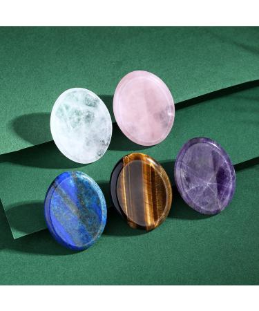 Xiannvxi Amethyst Crystal Stones - Polished Oval Palm Pocket Gem for Healing Stress Relief & Meditation - Buy Online on GoSupps.com