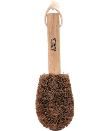 Suztain Dish Brush Of Coconut Husk With Wood Rubber Tree Handle - Buy Online on GoSupps.com