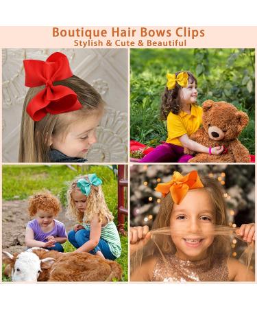 Yxiang 40PCS 6In Hair Bows Clips for Girls - Holiday Grosgrain Ribbon Barrettes in 40 Colors - Buy Online on GoSupps.com