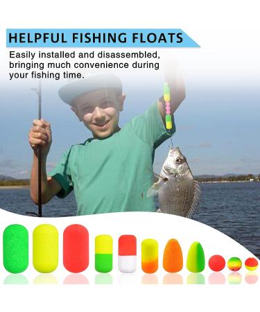 SILANON Pompano Rigs Floats Beads Kit - 138pcs Foam Snell Fishing Floats Bobbers for Surf Fishing Live Bait Walleye Rig Making Accessories - Bullet Cylinder Float for Trout Catfish - Buy Online on GoSupps.com