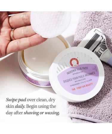 First Aid Beauty Ingrown Hair Pads with BHA & AHA - Daily Treatment for Razor Burn & Ingrown Hair Relief - Buy Online on GoSupps.com