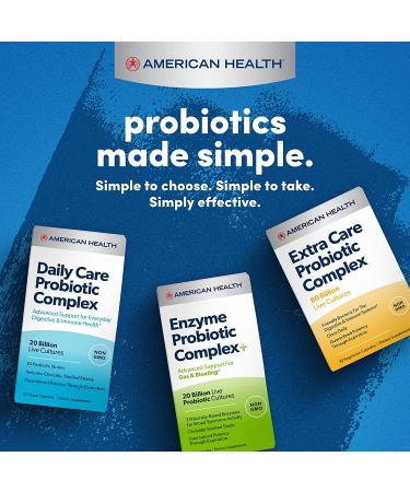 American Health Daily Care Probiotic Complex - 60 Vegan Capsules for Gut Health - Buy Online on GoSupps.com