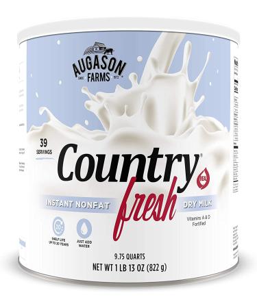 Augason Farms 5-90620 Country Fresh Instant Nonfat Dry Milk 1lb 13oz - Food Storage #10 Can - Buy Online on GoSupps.com