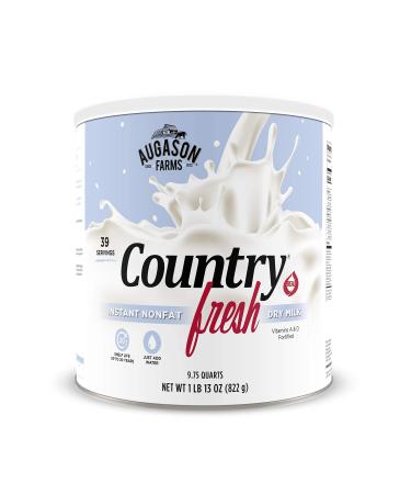 Augason Farms 5-90620 Country Fresh 100% Real Instant Nonfat Dry Milk, 1 lb, 13 oz.