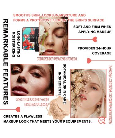 Mushroom Head Air Cushion CC Cream Full Coverage Liquid Foundation Oil Control Concealer Lasting Moisturizing BB Cream Loose Setting Face Powder Moisturizer Base Primer Makeup with Makeup Sponge - Buy Online on GoSupps.com