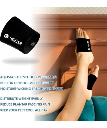 Plantar Fasciitis Pain Relief Kit- 2 Pairs Compression Foot Sleeves with Gel Cushioned Heel Protectors & Arch Supports- Fast Relief from Heel Spurs, Flat Feet, Achilles Tendonitis- XL(Size Women 11-12 Men 11.5-12.5) - Buy Online on GoSupps.com