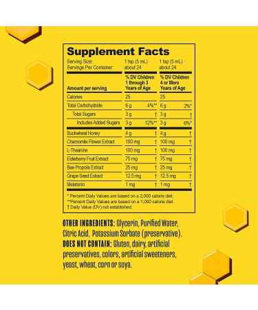 Beekeeper's Naturals Kids Nighttime Honey Cough Syrup - 4 fl oz | Natural Relief - Buy Online on GoSupps.com