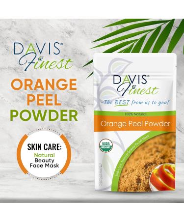 Davis Finest Orange Peel Powder 100g Organic Pure & Natural Face Mask Skin Care Facials Oil Control Brightening Cleansing Exfoliating - Buy Online on GoSupps.com
