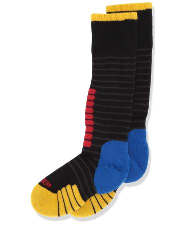 Eurosock Unisex Youth Supreme Ski Socks Black/Yellow 4X-Small