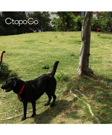 CTOPOGO Dog Tie Out Cables - Durable 10FT 16FT 33FT for Heavy Dogs Up to 125 lbs - Red Pet Lead for Small & Medium Dogs (5m) - Buy Online on GoSupps.com