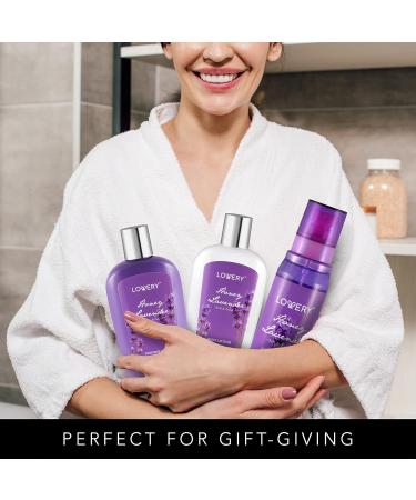 Shop Luxurious Honey Lavender Bath and Body Gift Set for Men & Women | Natural Extracts Vitamin E & Shea Butter | Perfect Home Spa Self Care Kit - Buy Online on GoSupps.com