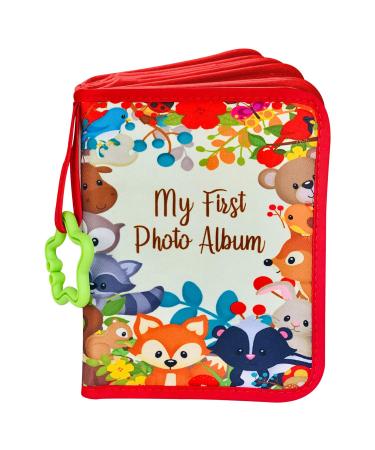 ToddleBee Baby Photo Album - Soft Baby Book First Year Baby Photo Book | My First Book of Photos with Woodland Animals - Baby Album Holds 4x6 Pictures for Memory Album Baby Shower