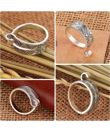WLLHYF 4PCS Adjustable Crochet Loop Ring Set - Knitting Ring Yarn Guide - Craft Accessories for Mother Grandma Presents (Gold/Silver) - Buy Online on GoSupps.com