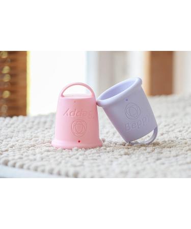 Beppy Cups Cotton Candy Menstrual Cups (Rosa/Lila) - Stemless Hypoallergenic Latex-Free - Ultimate Freedom for Periods | Love Sauna Sport Swimming - Buy Online on GoSupps.com