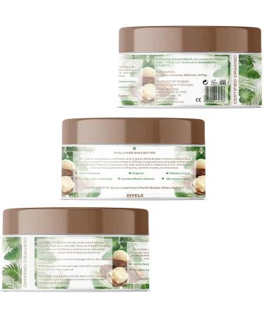  ZIVELA Unrefined organic shea butter 100% pure vegan natural body care with shea butter smooth shea butter suitable for all skin types. (300 ml) - Buy Online on GoSupps.com
