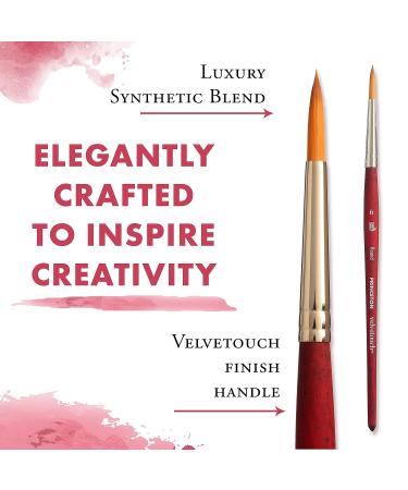 Princeton Velvetouch Series 3950 Round 6 Paint Brush for Acrylic, Oil & Watercolor - Buy Online on GoSupps.com
