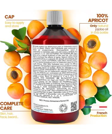 Apricot Organic velvety Oil 250 ml 8.8 Fl oz - Buy Online on GoSupps.com
