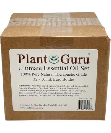 Ultimate Essential Oil Set - 32 x 10 ml - 100% Pure Therapeutic Oils for Aromatherapy Skin Hair DIY Crafts & Candle Making - Buy Online on GoSupps.com