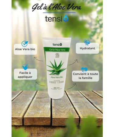 Tensi+ Organic Aloe Vera Moisturizing Gel for Face Body and Hair 200 ml (1) - Buy Online on GoSupps.com