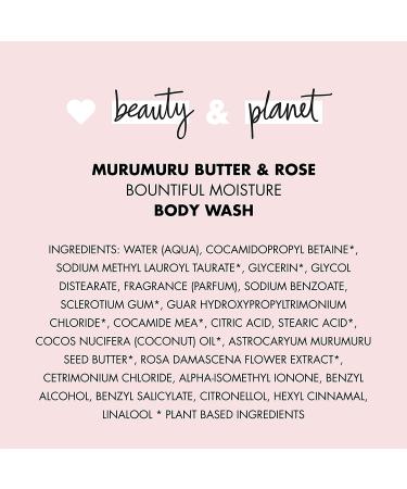 Love Beauty and Planet Bountiful Moisture Body Wash - Murumuru Butter & Rose 16 fl oz - Buy Online on GoSupps.com