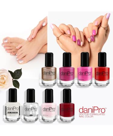 daniPro Nail Recovery - Doctor-Formulated Strengthener | 0.5 oz Undecylenic Acid Biotin & Vitamins | Invisible Satin Finish Base Coat for Damaged Nails - International Shipping Available - Buy Online on GoSupps.com