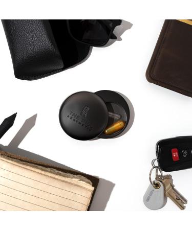 Travel Pill Case | Aesthetic Metal Pill Organizer for Vitamins Supplements & Medications - Ideal for Men & Women - Buy Online on GoSupps.com