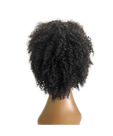 Buy Boccte Afro Kinky Curly Human Hair Short Wigs for Black Women | 8 Inch Kinky Bob Wig | Glueless Brazilian Curly Wigs | Natural Color | No Lace Front Wear & Go - Buy Online on GoSupps.com