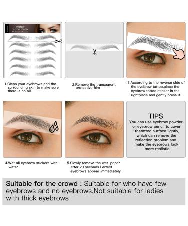 Aresvns 4D Black Eyebrow Tattoos - 99 Pairs | Long-Lasting & Waterproof | Realistic Hair-Like Transfer Sticker Tattoo | Arch Style | Christmas Gift - Buy Online on GoSupps.com
