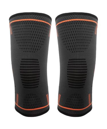 Knee Compression Sleeve & Sport Knee Brace All-Around Protection for Men | Outdoor Activity Orange - Buy Online on GoSupps.com