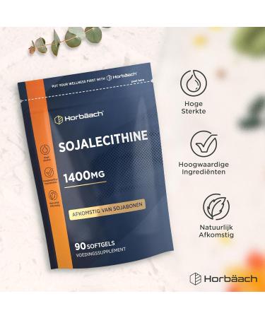Horbaach Lecithine 1400mg of Soja 90 liquid capsule High Dosing Soyalcithine supplement Soy Lecithin Horbach - Buy Online on GoSupps.com