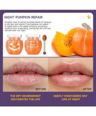 Pumpkin Honey Lip Mask - Overnight Hydrating & Firming Lip Care for Chapped Lips | Moisturizing Balm for Men & Women - Buy Online on GoSupps.com