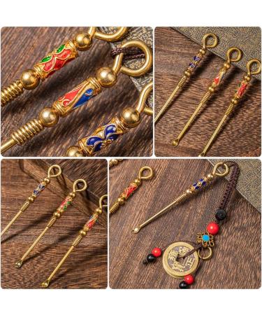 Cabilock Spatula Set Ear Cleaning Tool 6Pcs Tiny Copper Mini Medicine Scoops Scooper Zinc Alloy Miniature Copper Keychain Pendant for Mica Glitter Household Cleaning Tools Ear Cleaning Kit - Buy Online on GoSupps.com